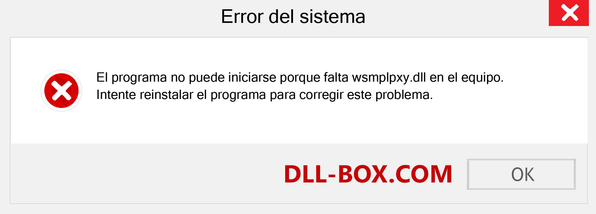 ¿Falta el archivo wsmplpxy.dll ?. Descargar para Windows 7, 8, 10 - Corregir wsmplpxy dll Missing Error en Windows, fotos, imágenes